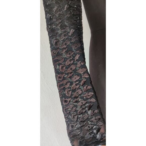 Roland Mouret Black Sheath Dress Embroidered Long Sleeve Size 0 Cocktail - Picture 4 of 6